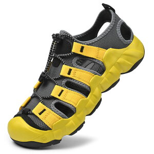 【男女兼用】軽量 滑り止め メンズ/レディースサンダル 夏用 ウォーターシューズ アウトドア 川遊び 防護トゥ 柔らかソール
