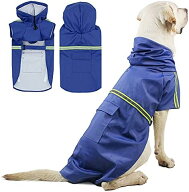 レインコート 犬 ポンチョ 小型犬 中型犬 大型犬用 ペットレインコート 犬服 カッパ 梅雨の日 お散歩用 …