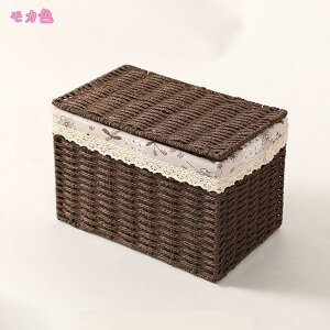 ラタンバスケット 蓋付き 籐かご ラタン フタ付きかご おしゃれ かわいい 小物入れ シェルフバスケット 姫系 収納ボックス ナチュラル インテリア 収納 かご バスケット ンドリーバスケット