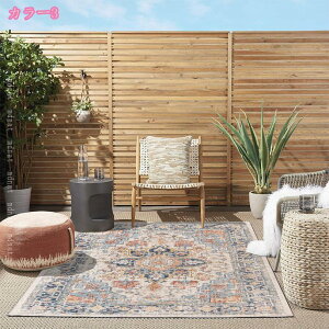 ラグ ラグマット 民族風 オリエンタル柄 インテリア カーペット ペルシャ絨毯風 おしゃれ 長方形 絨毯 じゅうたん 花柄 オールシーズン 春 夏 秋 冬 耐磨耗性 床暖房対応 ネイティブ エスニ