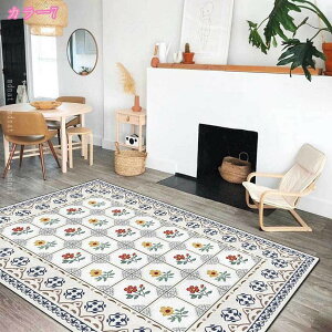 ラグ アンティーク風 民族模様 1.5畳 2畳 おしゃれ 花柄 ペルシャ絨毯 滑り止め 軽量 オールシーズン カーペット ラグマット 丸洗い可能 軽量 ラグカーペット 耐久性 薄手 洗えるラグマット