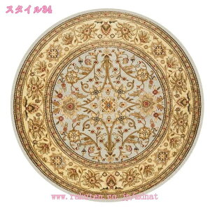 カーペット インテリア 円形 カーペット デスク下ラグ 花柄 ペルシャ絨毯風 ラグ マット 滑り止め 丸い こたつ敷き 厚手 夏 冬 オールシーズン 床暖房対応 床保護マット チェアマット リビン