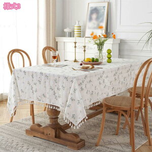 テーブルクロス 花柄 綿 正方形 長方形 布 小さめ 大判 食卓カバー 耐熱 耐傷性 厚手 汚れにくい しわ防止 北欧 田園風 フリンジ付き 円形テーブルクロス 洗える クリスマス 記念日 結婚式 パ