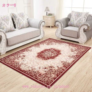 ヨーロッパ風伝統の織物 ラグ マット 豪華な雰囲気 格調高い伝統の美 おしゃれなフラワーデザイン カーペット 長方形 ポリエステル 柔らかな肌触り インテリアマット 綺麗な色合い 花柄 玄