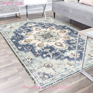 夏用ラグ オリエンタル柄 ペルシャ絨毯風 ラグ 洗える 毛足が短い おしゃれ 長方形 ラグマット ヴィンテージ風 アンティーク風 丸洗い リビングラグ 1.5畳 ペルシャ風 通年 年中 すべり止め