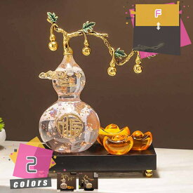 瓢箪 ひょうたん 福運 置物 風水アイテム レジン インテリア 玄関置物 縁起物 雑貨 風水グッズ 開運厄除 鎮宅 開運祈願 浄化 引っ越し 祝い プレゼント オフィス ホーム 家庭用 テーブル装飾 装飾品 mdnat