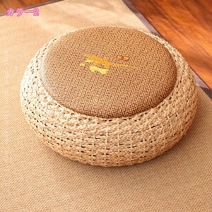 クッション 座布団 丸 い草の座布団 手作り 円形 丸型 い草クッション インテリア 天然草マット ごろ寝 クッション 大きい 厚め 硬め フロアクッション 洗える おしゃれ 和座布団 無地 テレ