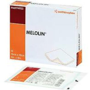 メロリンガーゼ(滅菌済) 100×100mm 10枚入  66974933 クリックポスト発送 (箱はありません。)