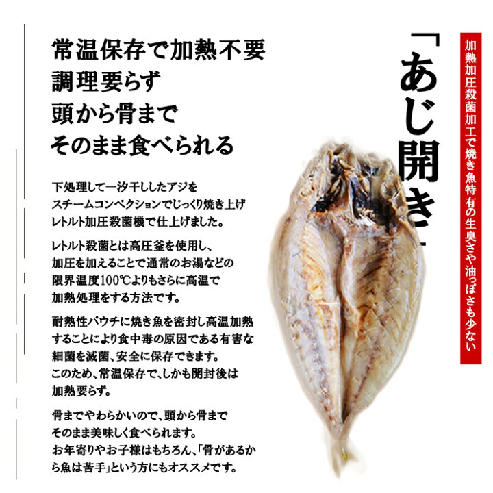 楽天市場 骨まで食べられる 焼き魚 あじ 鯵 干物 約90g 5枚 アジ ひもの 干物セット 開き 乾物 塩焼き 焼魚 グリル おつまみ 国産 九州産 長期常温保存 メール便 食品ロス フードロス ポイント消化 真空パック 電子レンジ コロナ 応援 レトルト 非常食 ミート21