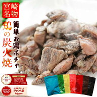 無添加 鶏の炭火焼き 100g×6袋 国産鶏肉100％ 自社製造 宮崎名物 塩味 個包装 レトルト 保存食 備蓄 防…