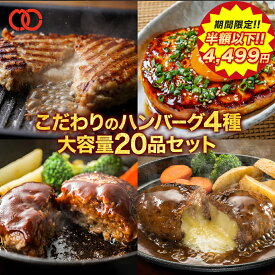 【 55％OFFで4,499円!! 】 [ 大人気！ 5月下旬発送！] ハンバーグ 福袋 【チーズインハンバーグ 8枚 プレーンハンバーグ 4枚 鶏ハンバーグ 4枚 鶏チーズインハンバーグ 4枚 計 20枚】 冷凍 生ハンバーグ パテ 肉 お取り寄せ アウトレット 業務用 福袋 2024 食品