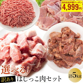 ＼期間限定クーポンで 半額 & P10倍 ／ 選べる 訳あり はしっこ豚肉 ひき肉 鶏もも肉 タレ漬け豚肉 計 5kg 豚 豚肉 ひき肉 挽肉 切り落とし ポーク ステーキ肉 はしっこ ステーキ 焼肉 食品 業務用 冷凍食品 冷凍 時短 肉 セット お歳暮