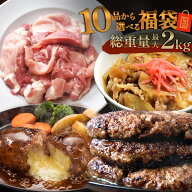 【 最大 2kg10品から選べる 】 福袋 ハンバーグ 確定 福袋 訳あり 肉 食品 はしっこ豚 牛丼 豚肉 はしっ…