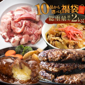 ＼期間限定ポイント最大10倍／【 10品から選べる最大 2kg 】 選べる 福袋 ハンバーグ 確定 福袋 訳あり 肉 食品 はしっこ豚 牛丼 豚肉 はしっこ 焼肉 チーズインハンバーグ おつまみ 選べる福袋 冷凍食品 冷凍 時短 惣菜 0611 父の日