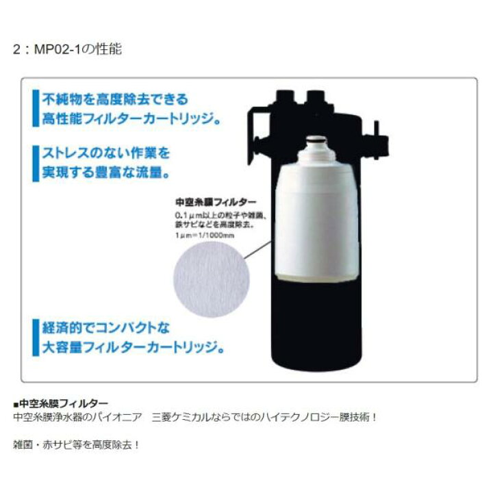 楽天市場】三菱ケミカル・クリンスイ 業務用浄水器 MP02-1 (UMM0050 