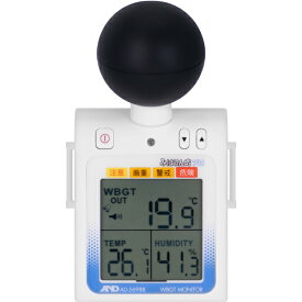 入荷待ち　A&D AD-5698B 黒球付熱中症計 みはりん坊 プロ 熱中症指数モニター WBGT 温度 湿度 安全管理 エーアンドデイ