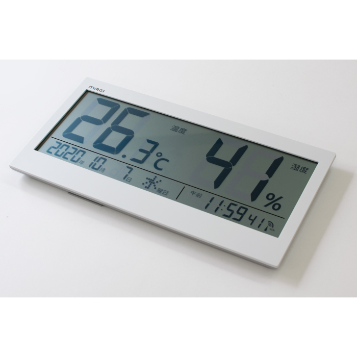 楽天市場】【選べる特典付】 デジタル 電波時計 温度湿度計 MAG ビッグ 