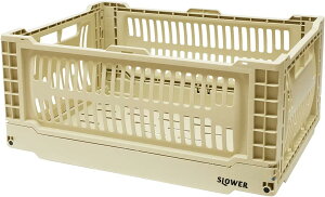 折りたたみボックス コンテナ 【3個以上 送料無料】SLOWER Bask L 折り畳み 収納ボックス 収納 整理 ストレージボックス 大きめ 大容量 コンパクト 収納ケース マルチコンテナ アウトドア キャ