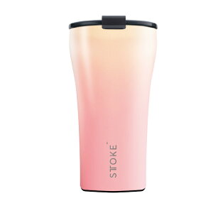 【楽天ランキング入賞】 STTOKE タンブラー 355ml おしゃれ 蓋付き ストーク 直飲み セラミックコーティング 保温保冷 ステンレス キャリー ストラップ マイボトル マグカップ 水筒 真空断熱 軽