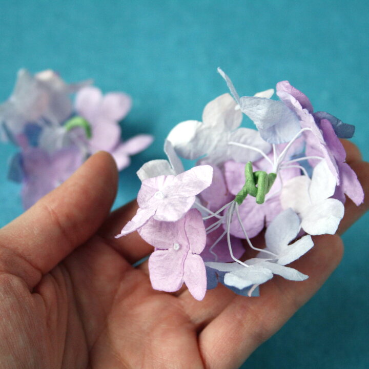 楽天市場 和紙の紫陽花 置物 ペーパークラフト ギフト 和紙花 あじさい 和紙の店 めでたや 楽天市場店