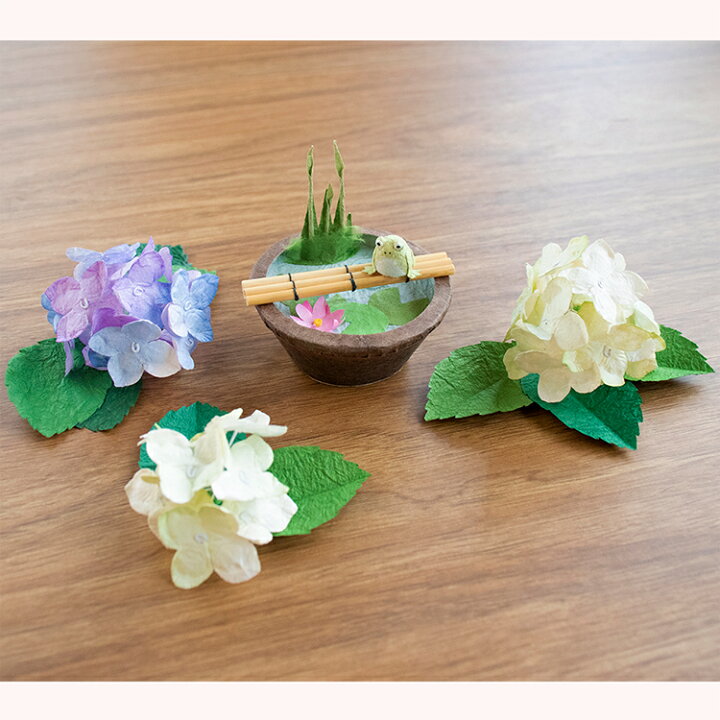楽天市場 和紙の紫陽花 置物 ペーパークラフト ギフト 和紙花 あじさい アナベル 和紙の店 めでたや 楽天市場店