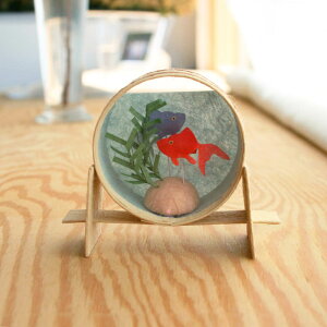 和紙の小さなお飾り かわいい 置物 金魚鉢 夏の風物詩 めでたや遊び 金魚桶