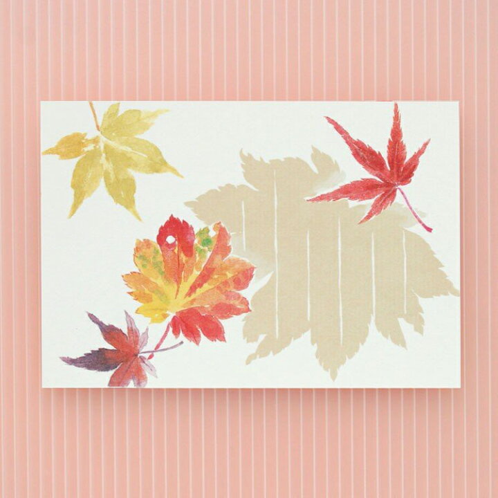楽天市場 季節の絵はがき 秋 紅葉狩 和紙の店 めでたや 楽天市場店