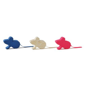 ねずみ 3色 セット 置物 ネズミ オブジェ ミニ インテリア かわいい 和紙 子年 日本製 装飾 ディスプレイ ギフト|medetaya modern　置き飾り ねずみ 3色セットB（青、金柄、ピンク）