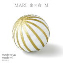 medetaya modern 和紙 お正月飾り インテリア 置物 オブジェ MARI 金×白 M