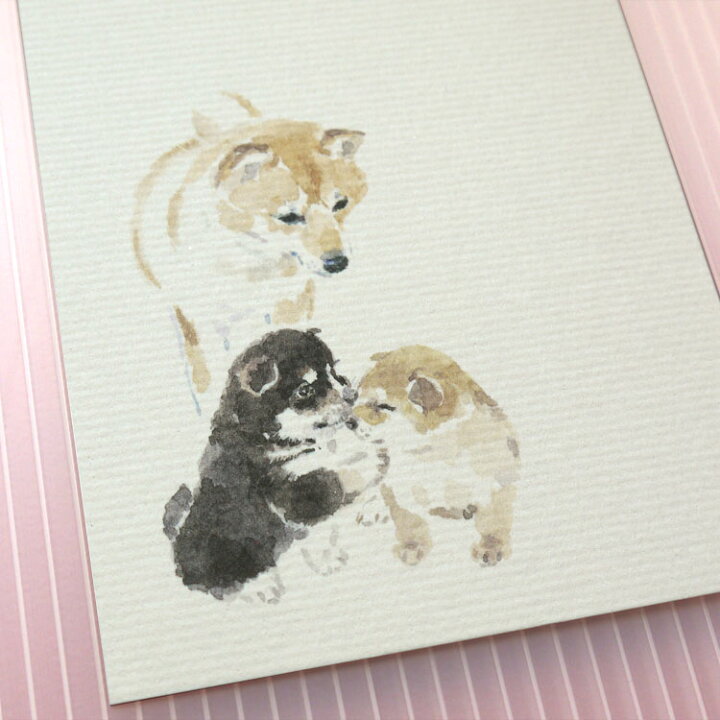 楽天市場 干支はがき犬の親子 2枚入 和紙の店 めでたや 楽天市場店