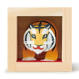 正月飾り 置物 檜 枡 和紙 迎春 御年賀 御年始 ご挨拶 寅年 虎 tiger かわいい コンパクト プチギフト 干支 贈り物|歳ます 寅