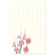 絵葉書 はがき 和紙 初春 紅梅 ポストカード 手紙 寒中御見舞い 余寒お見舞い 梅の花 お便り お歳暮 手紙…