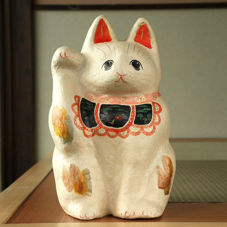 めでたや和紙 最大72％オフ 置き飾り お正月飾り お祝い 縁起物 はりこ 張り子 ねこ 新作通販 特大 招き猫送料無料 置物