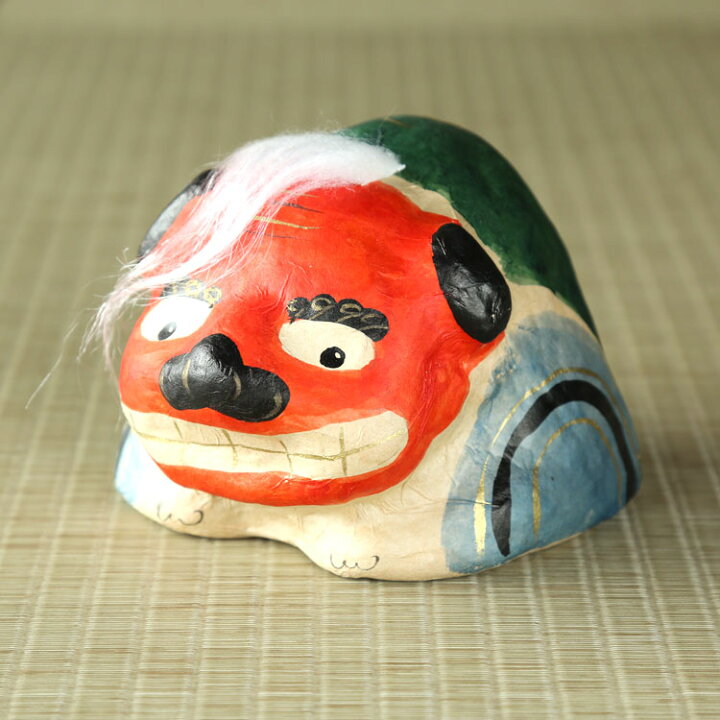 楽天市場】獅子舞 はりこ 和紙 お正月飾り 縁起物 厄除け 玄関飾り 