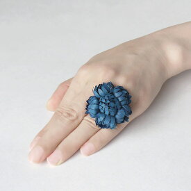Paper Accessory flower 和紙 指輪 フリーサイズ　AYK nadeshiko リング
