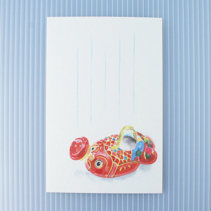 楽天市場 和紙の絵葉書 夏の風物詩 きんぎょイラスト 季節のお便り ポストカード 手紙季節の絵はがき 夏 金魚じょうろ 和紙の店 めでたや 楽天市場店