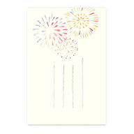 絵葉書 はがき 打ち上げ花火 花火大会 暑中見舞い 残暑見舞い 和紙 夏 ハガキ 手紙 メッセージカード お…