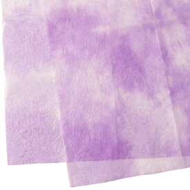 和紙 楮で漉いた紙 ちぎり絵 はり絵 クラフトペーパー 典具帖（てんぐちょう）紫 約94×62cm 1枚 8つ折り