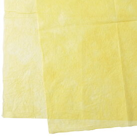 和紙 楮で漉いた紙 ちぎり絵 はり絵 クラフトペーパー 典具帖（てんぐちょう）黄 約94×62cm 1枚 8つ折り