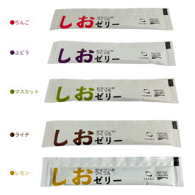 ゼネコンがつくったしおゼリー 10g×20包 ゼネコン開発 熱中症対策 塩分補給 レモン りんご ぶどう ライチ マスカット