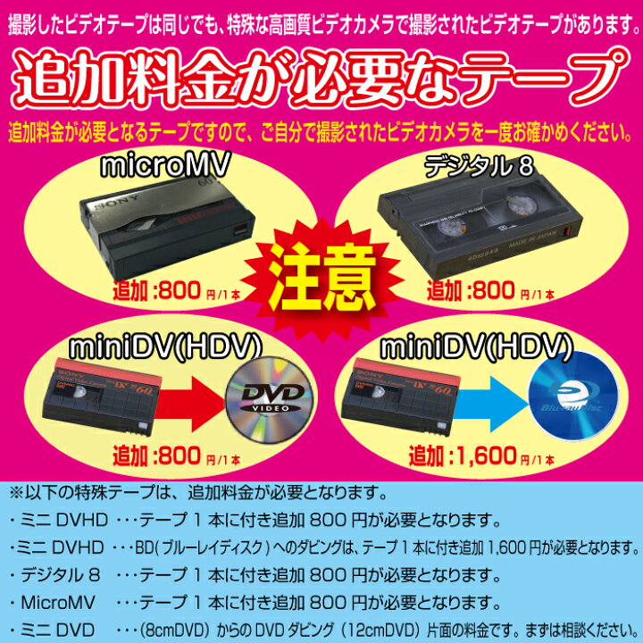 楽天市場】DVDダビングサービス120分/本10本以上[往復送料無料][VHS 