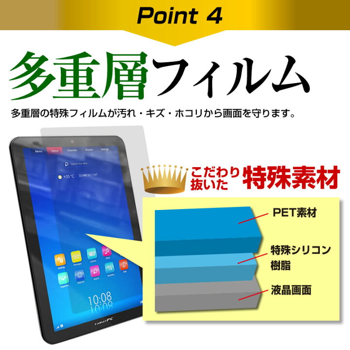 楽天市場 マラソン 最大ポイント10倍以上 Frontier Frt103 Kd 10 1インチ 360度回転スタンド機能 レザー タブレットケース 赤 反射防止 液晶保護フィルム 送料無料 メール便 メディアカバーマーケット