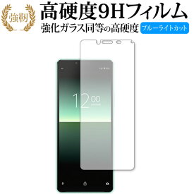 Xperia 10 II / Sony (SO-41A / SOV43) 専用 強化ガラス と 同等の 高硬度9H ブルーライトカット クリア光沢 改訂版 液晶保護フィルム 互換品 有償交換保証付き