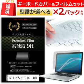 福袋 液晶フィルムとキーカバーセットを2組 12.1インチワイド (16:10) ノートパソコン用 強化 ガラスフィルム同等 高硬度9Hフィルム & キーボードカバー レッツノート SZ5シリーズ