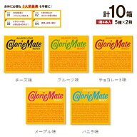カロリーメイト ブロック　5種類セット×各2箱　計10箱　バニラ・チョコ・チーズ・メープル・フルーツ　…