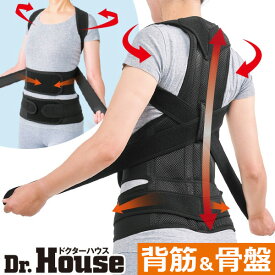 Dr.House 背筋骨盤補正ダブルベルト＜1枚 2枚組｜M L＞はぴねすくらぶ TVショッピング