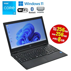 当日出荷 【中古】 ノートパソコン NEC VersaPro VKL41X-B 11世代 15.6型 Windows11 Core i3 1115G4 3.00GHz メモリ8GB M.2SSD256GB SSD256GB SSD合計512GB 無線LAN Wi-Fi HDMI Type-C 送料無料 90日保証 初期設定済 中古 ノートPC 中古パソコン 第11世代CPU搭載
