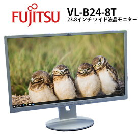 スーパーセール 30％OFF 1台限り あす楽対応！ 【中古】 23.8インチ ワイド 液晶モニター 富士通 VL-B24-8T 解像度1920×1080(FHD) IPSパネル VGA×1 DVI×1 DisplayPort×1 USB×2 スピーカー搭載 ピボット チルト スイーベル機能 送料無料 30日保証 ディスプレイ