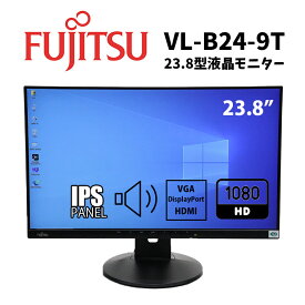 当日出荷 【中古】 モニター 富士通 VL-B24-9T 23.8インチ ノングレア 解像度1920×1080(フルHD) IPSパネル ブラック VGA HDMI DisplayPort USB スピーカー搭載 ピボット チルト 30日保証 送料無料(一部地域を除く) ディスプレイ 液晶モニター