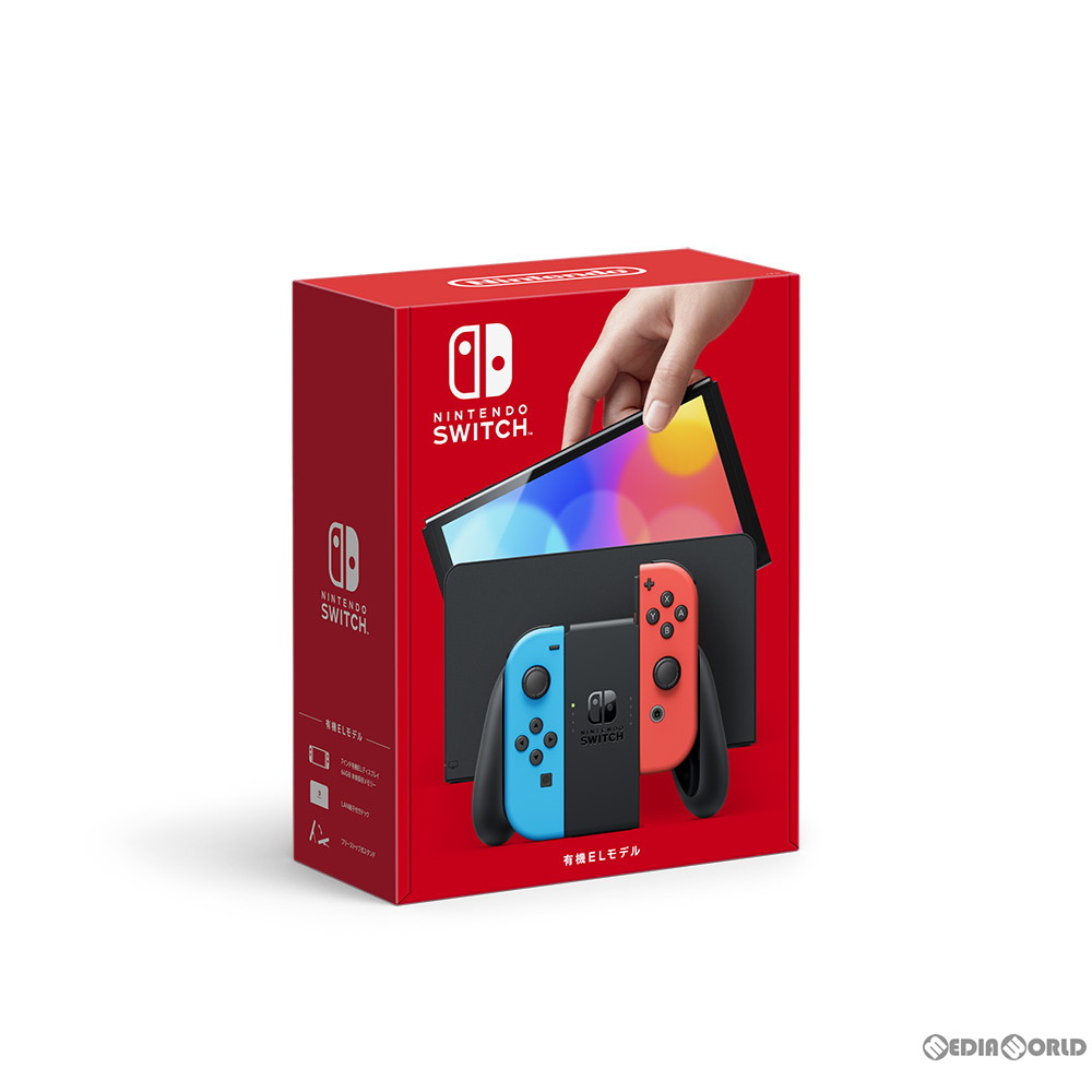 [本体][Switch]Nintendo Switch(有機ELモデル)(ニンテンドースイッチ 有機ELモデル) Joy-Con(L) ネオンブルー (R) ネオンレッド(HEG-S-KABAA)(20211008)